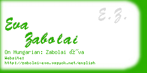 eva zabolai business card